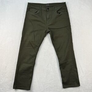 JACHS‎ NEW YORK Mens 36/30 Dark Olive Green Straight Mid Rise Pants